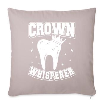 Drôle de technicien de laboratoire dentaire Dentiste - Housse de coussin décorative 45 x 45 cm - taupe clair - Devant