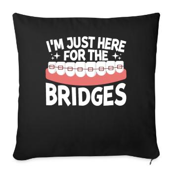 Drôle de technicien de laboratoire dentaire Dentiste - Housse de coussin décorative 45 x 45 cm - noir - Devant