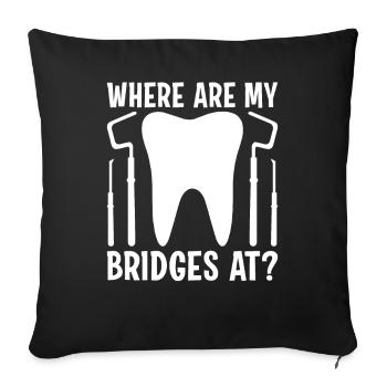 Drôle de technicien de laboratoire dentaire Dentiste - Housse de coussin décorative 45 x 45 cm - noir - Devant
