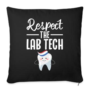 Funny Dental Lab Technician Dentist - Sofa pillowcase 17,3'' x 17,3'' (45 x 45 cm) - black - Front