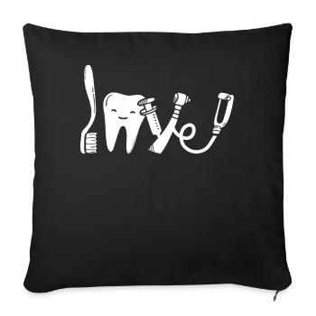 Technicien de laboratoire dentaire Dentiste - Housse de coussin décorative 45 x 45 cm - noir - Devant