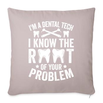Funny technician for dental lab - Sofa pillowcase 17,3'' x 17,3'' (45 x 45 cm) - light taupe - Front