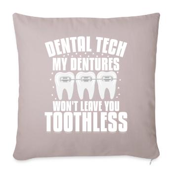 Funny dental technicians - Sofa pillowcase 17,3'' x 17,3'' (45 x 45 cm) - light taupe - Front