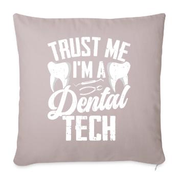Funny technician for dental lab - Sofa pillowcase 17,3'' x 17,3'' (45 x 45 cm) - light taupe - Front
