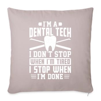 Funny dental technicians - Sofa pillowcase 17,3'' x 17,3'' (45 x 45 cm) - light taupe - Front