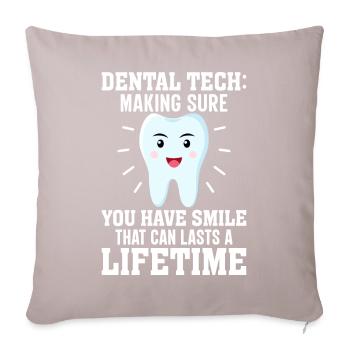 Funny dental technicians - Sofa pillowcase 17,3'' x 17,3'' (45 x 45 cm) - light taupe - Front