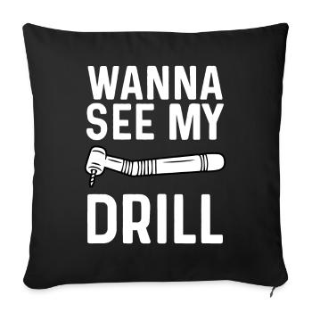 Funny Dental Lab Technician Dentist - Sofa pillowcase 17,3'' x 17,3'' (45 x 45 cm) - black - Front