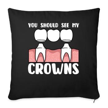 Funny Dental Lab Technician Dentist - Sofa pillowcase 17,3'' x 17,3'' (45 x 45 cm) - black - Front