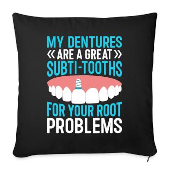 Funny dental technicians - Sofa pillowcase 17,3'' x 17,3'' (45 x 45 cm) - black - Front