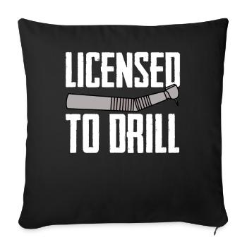 Funny Dental Lab Technician Dentist - Sofa pillowcase 17,3'' x 17,3'' (45 x 45 cm) - black - Front