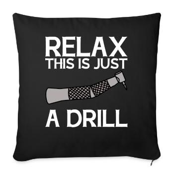 Funny Dental Lab Technician Dentist - Sofa pillowcase 17,3'' x 17,3'' (45 x 45 cm) - black - Front