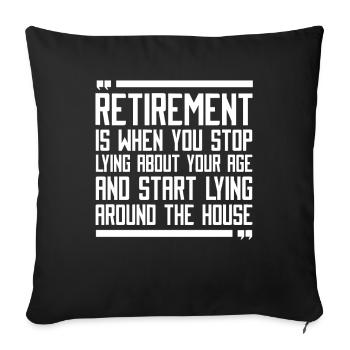 Pensioner pension - Sofa pillowcase 17,3'' x 17,3'' (45 x 45 cm) - black - Front