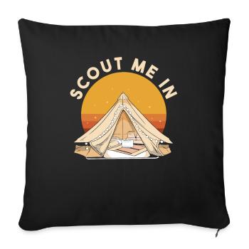 Boy Scout Funny Scout Me In - Sofa pillowcase 17,3'' x 17,3'' (45 x 45 cm) - black - Front