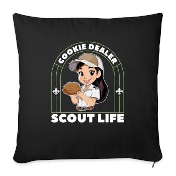 Boy Scout Cookies - Housse de coussin décorative 45 x 45 cm - noir - Devant