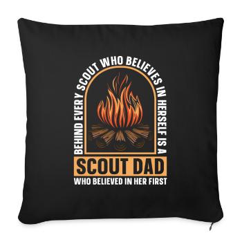 Boy Scout Dad - Sofa pillowcase 17,3'' x 17,3'' (45 x 45 cm) - black - Front