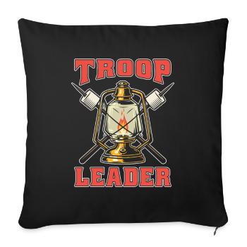 Chef de troupe drôle de scout - Housse de coussin décorative 45 x 45 cm - noir - Devant