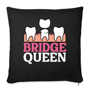 Drôle de technicien de laboratoire dentaire Dentiste - Housse de coussin décorative 45 x 45 cm - noir - Devant