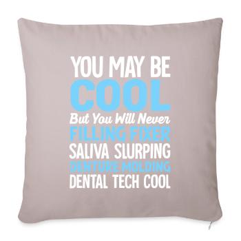 Funny dental technicians - Sofa pillowcase 17,3'' x 17,3'' (45 x 45 cm) - light taupe - Front