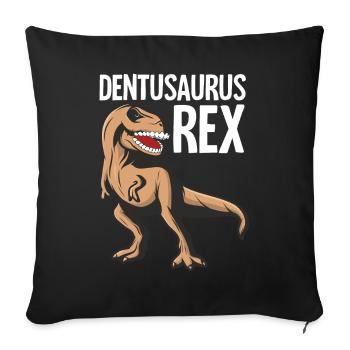 Drôle Dragon Boat Course Paddle Dinosaure - Housse de coussin décorative 45 x 45 cm - noir - Devant