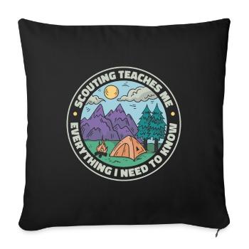 Éclaireur - Housse de coussin décorative 45 x 45 cm - noir - Devant