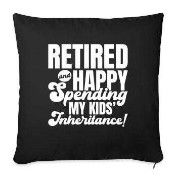 Pensioner pension - Sofa pillowcase 17,3'' x 17,3'' (45 x 45 cm) - black - Front