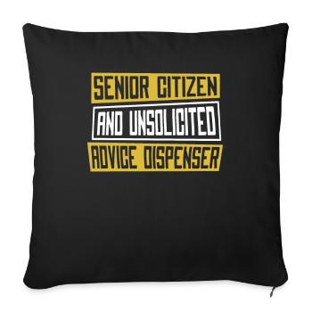 Retraités Pension Citoyens - Housse de coussin décorative 45 x 45 cm - noir - Devant