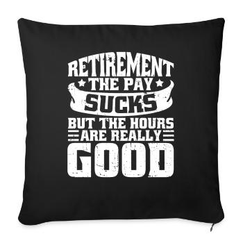 Pensioner pension - Sofa pillowcase 17,3'' x 17,3'' (45 x 45 cm) - black - Front