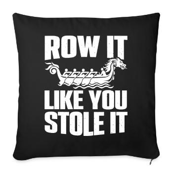 Funny Dragon Boat Racing Paddle - Sofa pillowcase 17,3'' x 17,3'' (45 x 45 cm) - black - Front