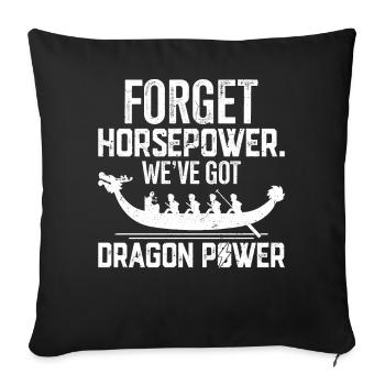 Fun dragon boat races - Sofa pillowcase 17,3'' x 17,3'' (45 x 45 cm) - black - Front