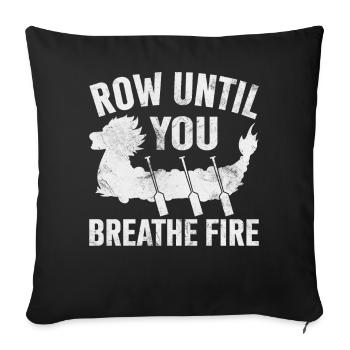 Funny Dragon Boat Racing Paddle - Sofa pillowcase 17,3'' x 17,3'' (45 x 45 cm) - black - Front