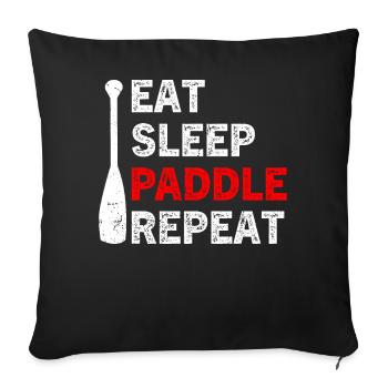 Fun dragon boat races - Sofa pillowcase 17,3'' x 17,3'' (45 x 45 cm) - black - Front