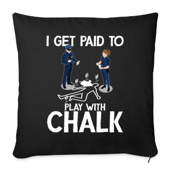 Drôle de scientifique médico-légal - Housse de coussin décorative 45 x 45 cm - noir - Devant