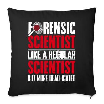 Drôle de coroner, mais nostalgique de mort - Housse de coussin décorative 45 x 45 cm - noir - Devant