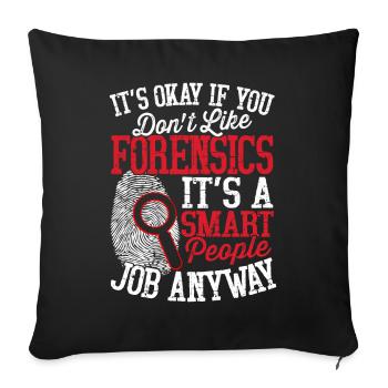 Funny coroner - Sofa pillowcase 17,3'' x 17,3'' (45 x 45 cm) - black - Front