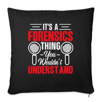 Funny coroner - Sofa pillowcase 17,3'' x 17,3'' (45 x 45 cm) - black - Front
