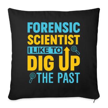Drôle de chercheur scientifique - Housse de coussin décorative 45 x 45 cm - noir - Devant