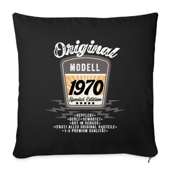 modell 1970 - Sofakissenbezug 45 x 45 cm - Schwarz - Vorne