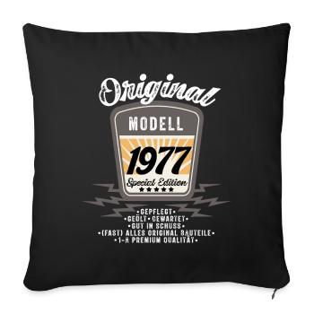 Modell 1977 - Sofakissenbezug 45 x 45 cm - Schwarz - Vorne