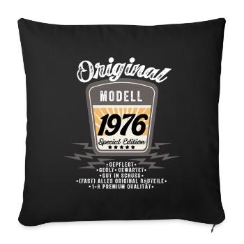 Modell 1976 - Sofakissenbezug 45 x 45 cm - Schwarz - Vorne
