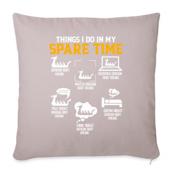 Drôle de pagaie de course de bateau-dragon récréatif - Housse de coussin décorative 45 x 45 cm - taupe clair - Devant