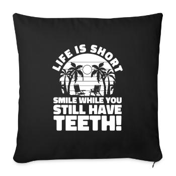 Pensioner pension funny - Sofa pillowcase 17,3'' x 17,3'' (45 x 45 cm) - black - Front