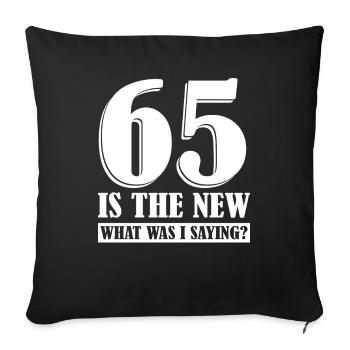 Pension de pensionné - Housse de coussin décorative 45 x 45 cm - noir - Devant