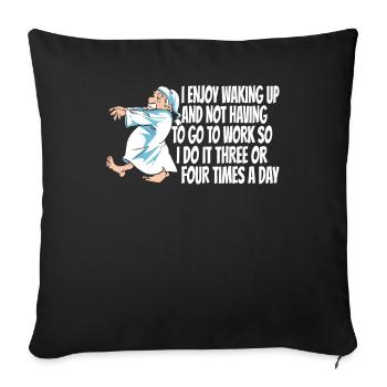 Pensioner Pension Funny - Sofa pillowcase 17,3'' x 17,3'' (45 x 45 cm) - black - Front