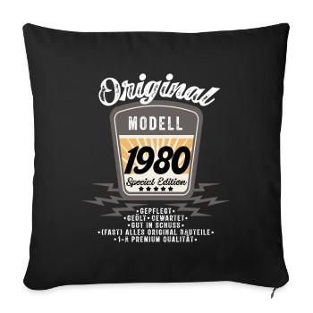 Modell 1980 - Sofakissenbezug 45 x 45 cm - Schwarz - Vorne