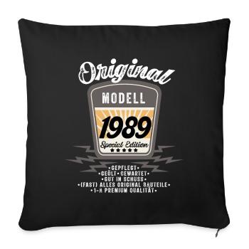 Modell 1989 - Sofakissenbezug 45 x 45 cm - Schwarz - Vorne