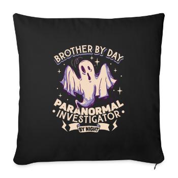 Brother est un chasseur de fantômes - Housse de coussin décorative 45 x 45 cm - noir - Devant