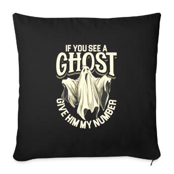 If You See a Ghost - Ghostbusters - Sofa pillowcase 17,3'' x 17,3'' (45 x 45 cm) - black - Front