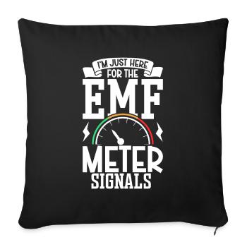 EMF Meter Signals - Ghostbusters - Sofa pillowcase 17,3'' x 17,3'' (45 x 45 cm) - black - Front