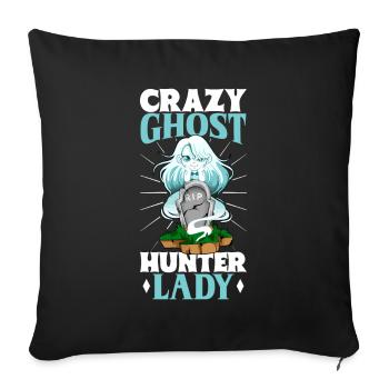 Crazy Ghostbusters Lady - Sofa pillowcase 17,3'' x 17,3'' (45 x 45 cm) - black - Front