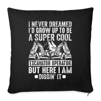 Funny HEO - Sofa pillowcase 17,3'' x 17,3'' (45 x 45 cm) - black - Front